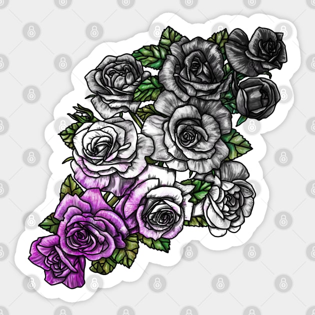 Ace Roses Abundant Sticker by Art by Veya